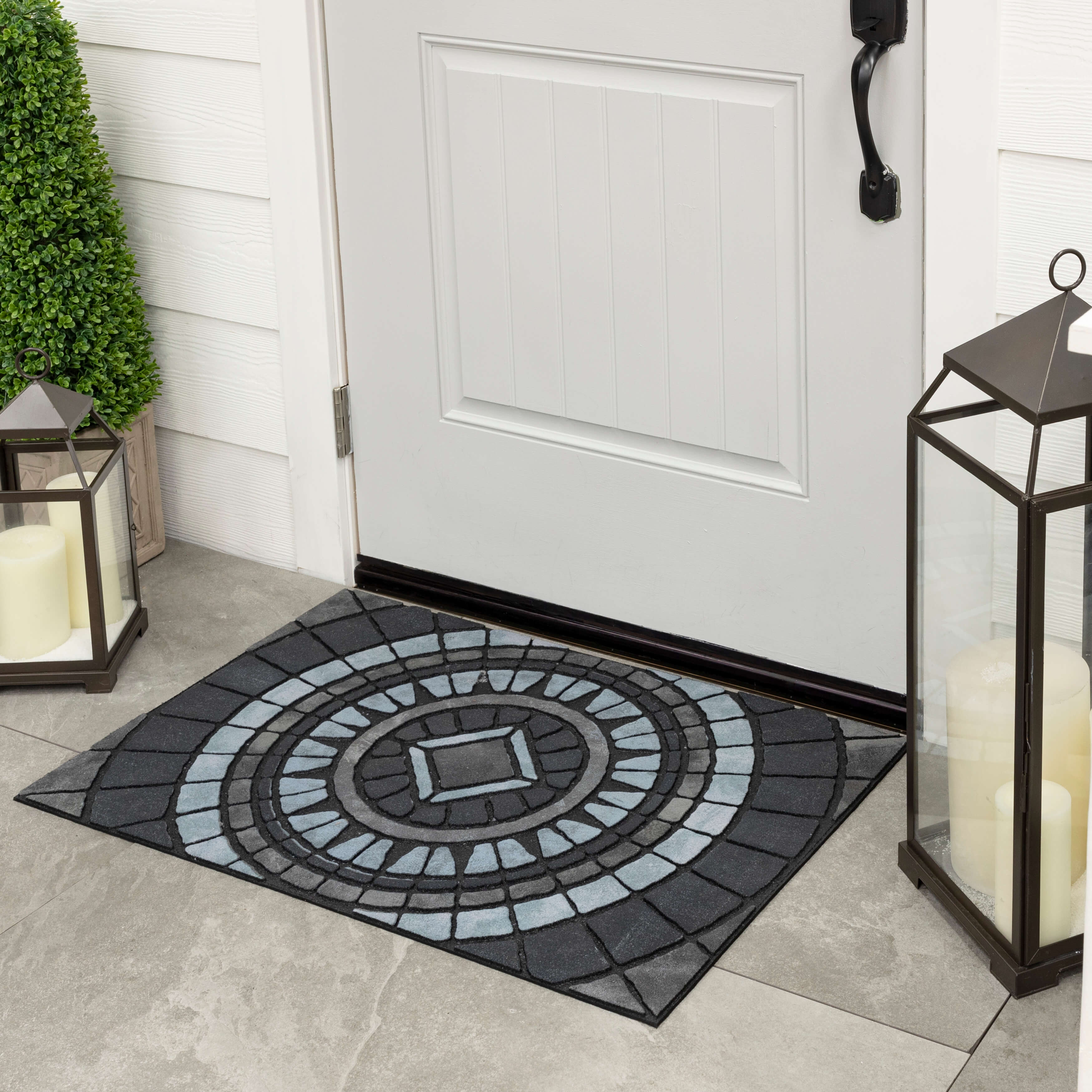 Bloomfield Wayfarer Stone Graphite Door Mat – Covered By Rugs