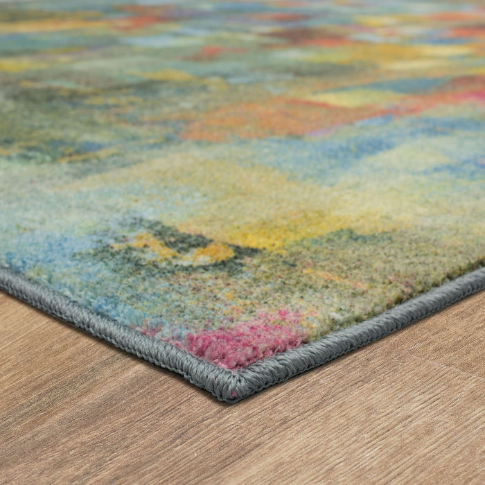 Technicolor Confetti Blue & Green Area Rug