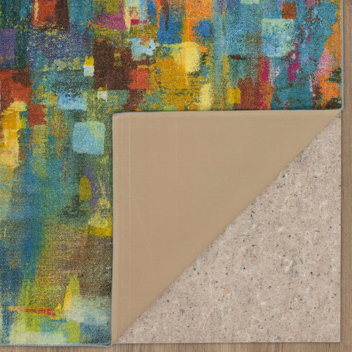 Technicolor Confetti Blue & Green Area Rug