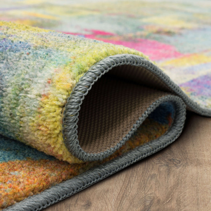 Technicolor Confetti Blue & Green Area Rug