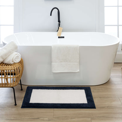 Callen Indigo and White Bath Mat