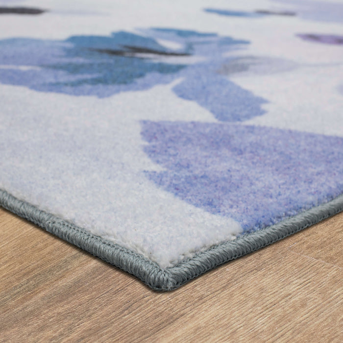 Technicolor Blooms Blue & Purple Area Rug