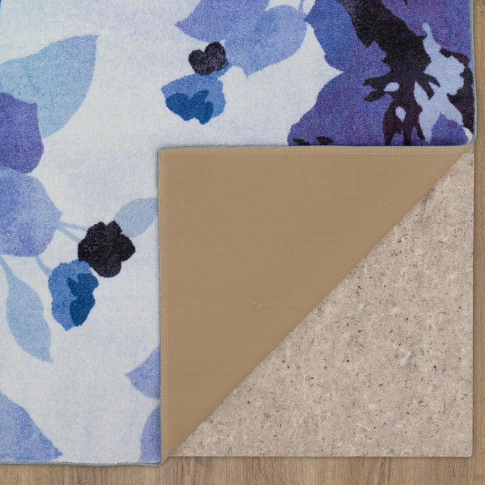 Technicolor Blooms Blue & Purple Area Rug
