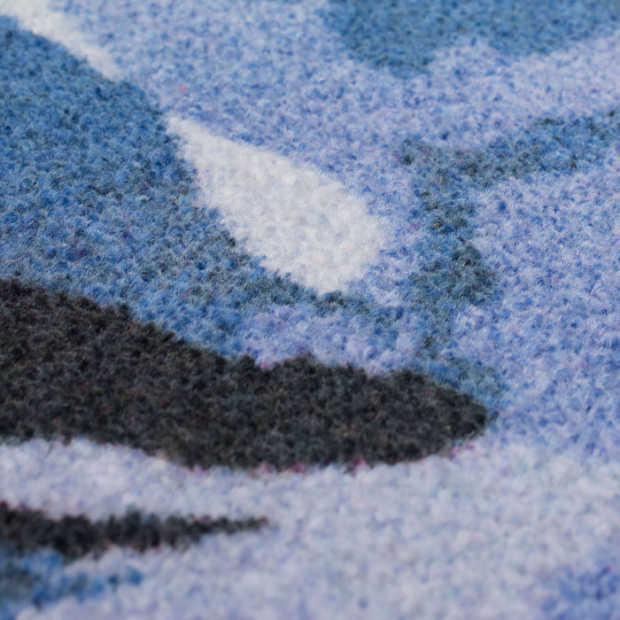 Technicolor Blooms Blue & Purple Area Rug