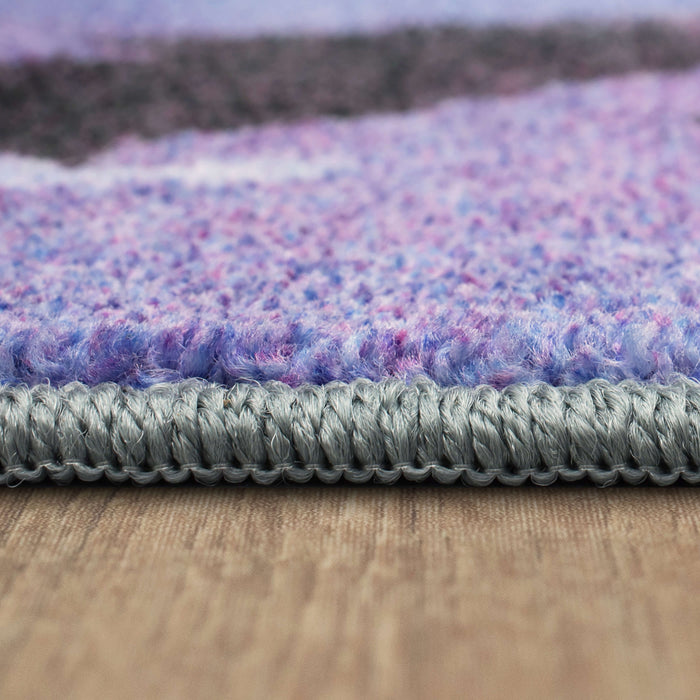 Technicolor Blooms Blue & Purple Area Rug