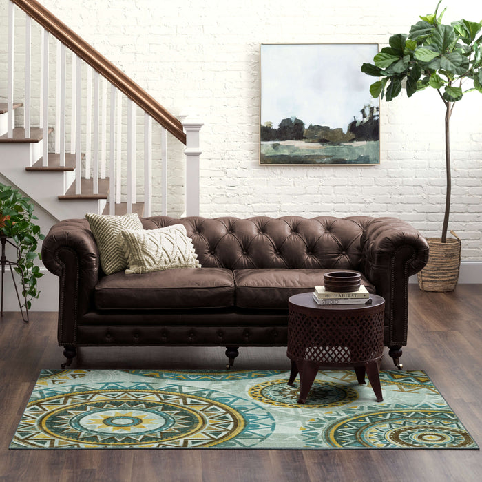 Technicolor Baja Blue Area Rug