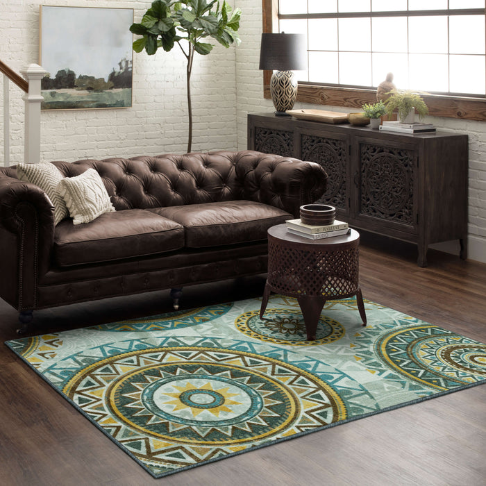 Technicolor Baja Blue Area Rug