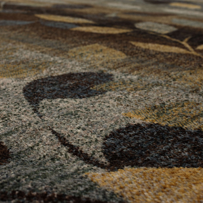 Savvy Morrell Sea Green & Brown Area Rug