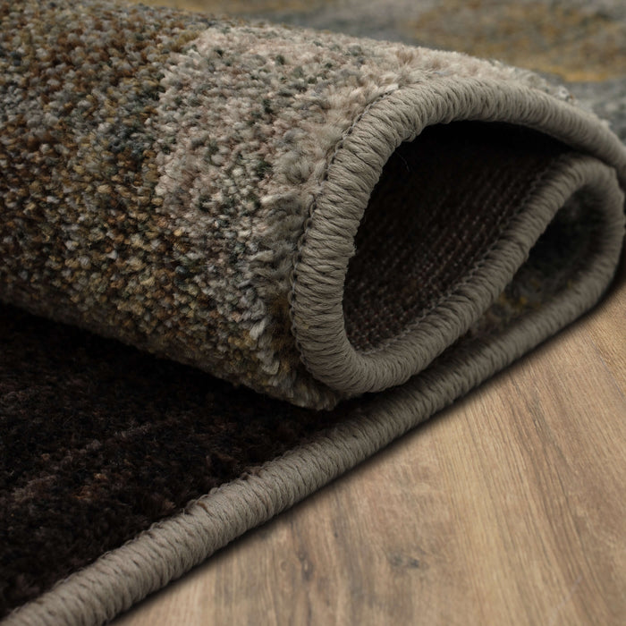 Savvy Morrell Sea Green & Brown Area Rug