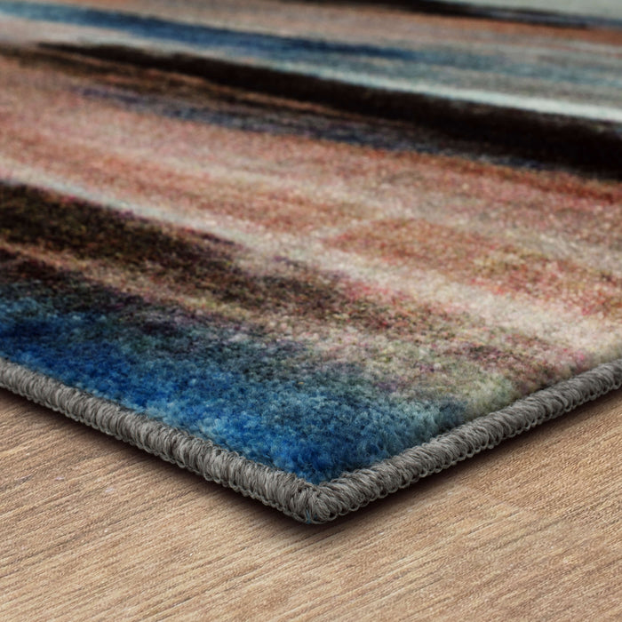 Technicolor Visions Gray & Pink Area Rug