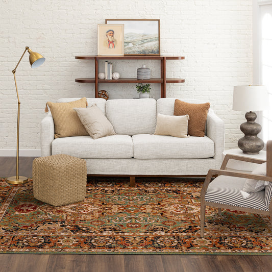 Karastan Spice Market Dhahar Aquamarine