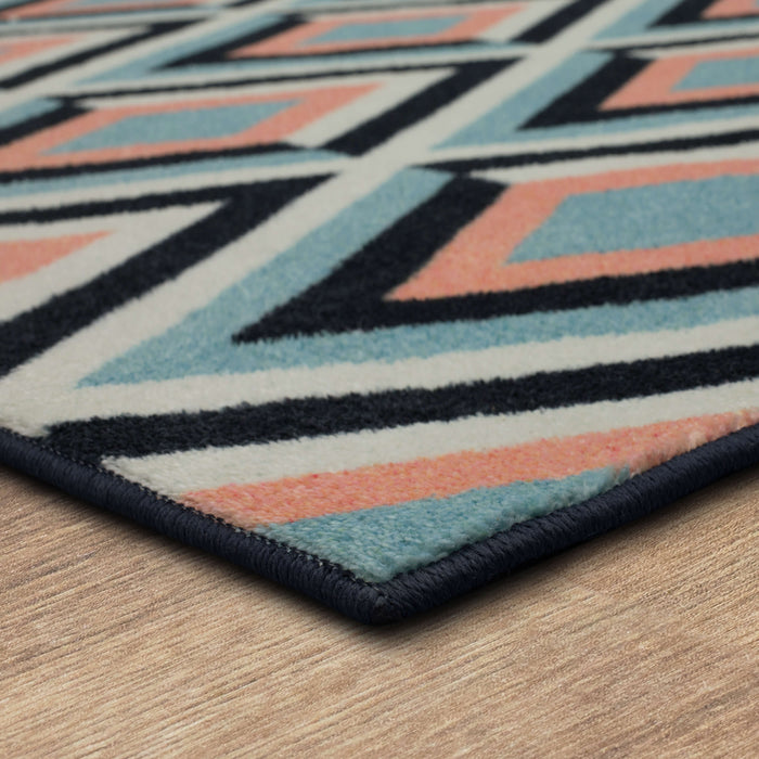 Technicolor Astoria Black & Blue Area Rug