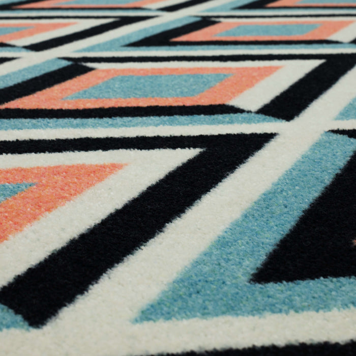 Technicolor Astoria Black & Blue Area Rug