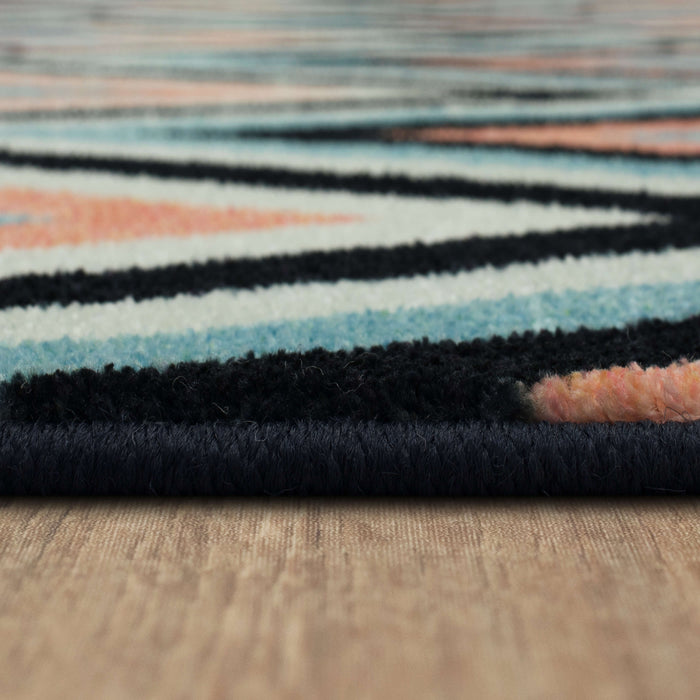 Technicolor Astoria Black & Blue Area Rug