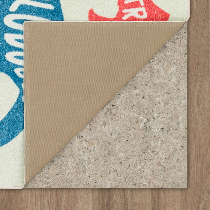Technicolor Prehistoric White Area Rug