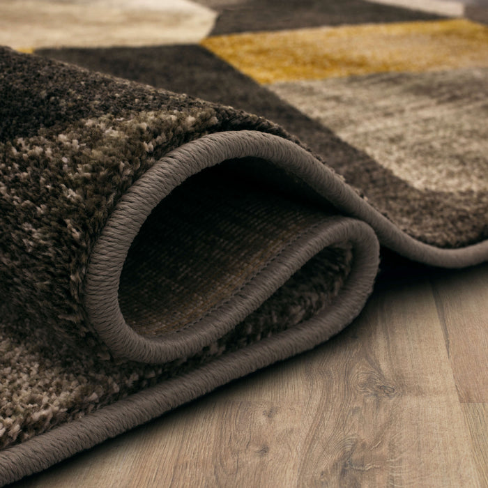 Dominica Antares Gray & Yellow Area Rug