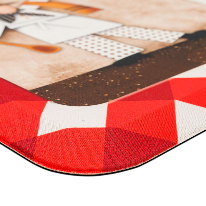 Luxe Mangia White & Red Mat