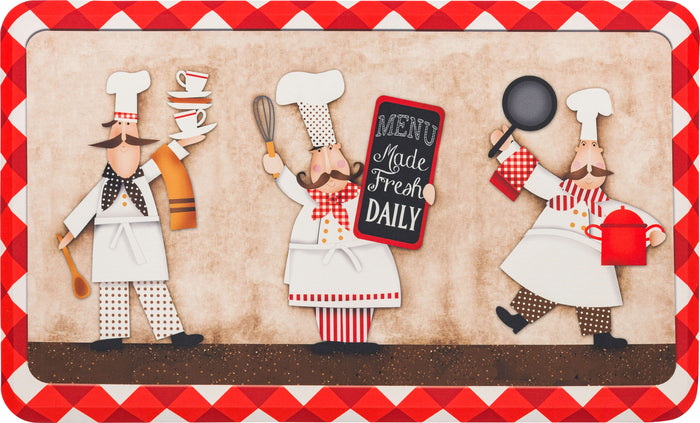 Luxe Mangia White & Red Mat
