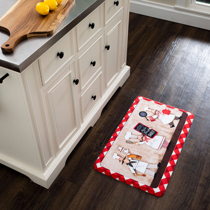 Luxe Mangia White & Red Mat