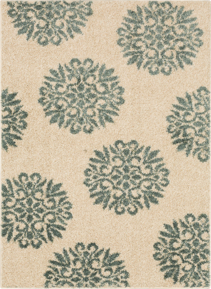 Hudson Edmonton White & Blue Area Rug