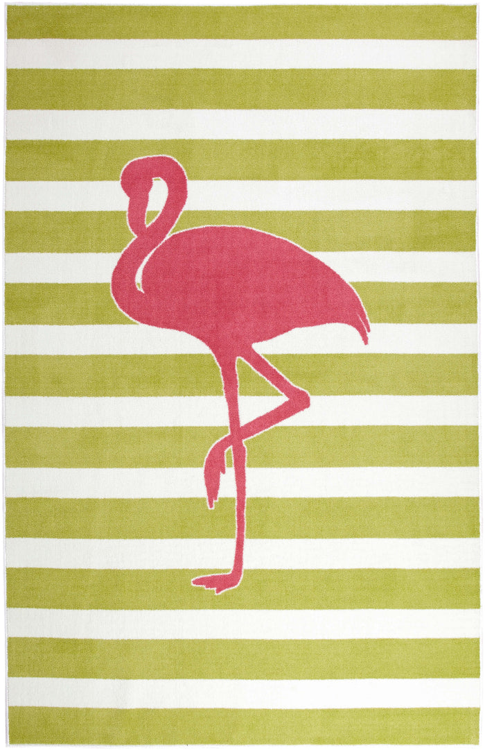 Technicolor Friendly Flamingo Hot Pink Area Rug