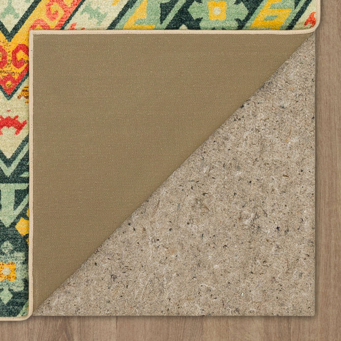Technicolor Amelia Gold & Green Area Rug