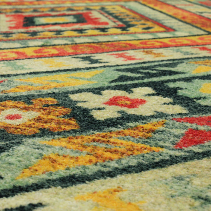 Technicolor Amelia Gold & Green Area Rug