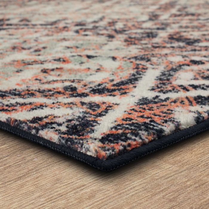 Technicolor Ashbury Blue & Brown Area Rug