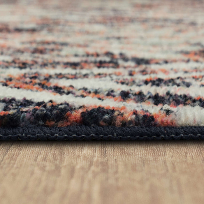 Technicolor Ashbury Blue & Brown Area Rug