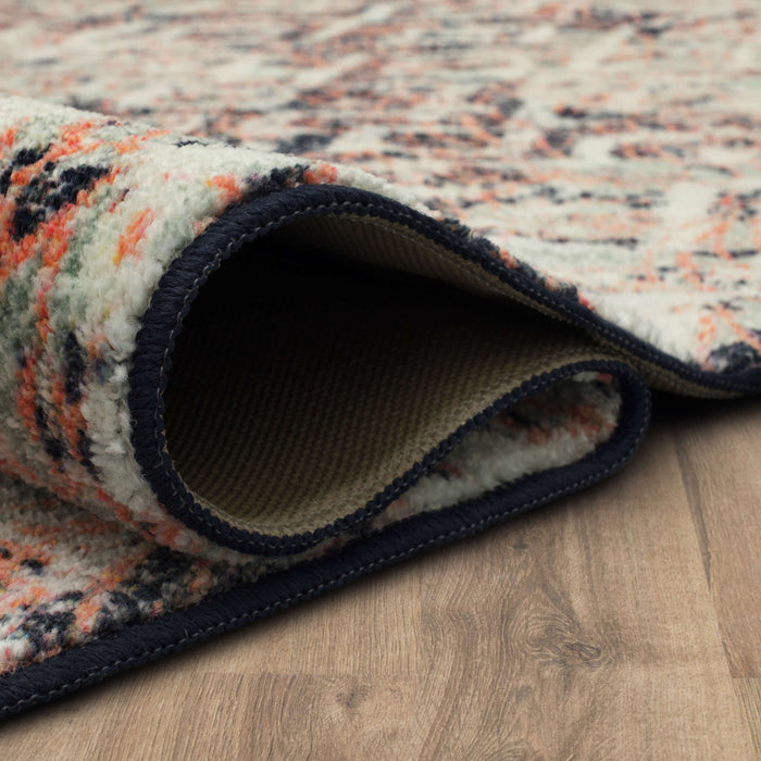 Technicolor Ashbury Blue & Brown Area Rug