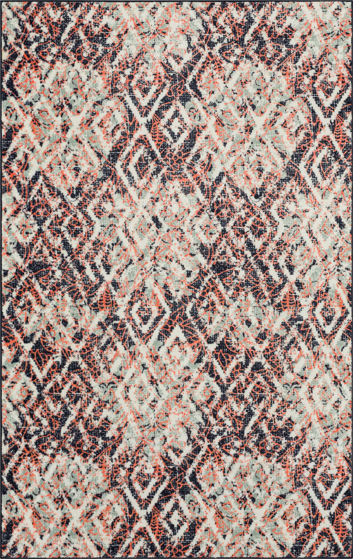 Technicolor Ashbury Blue & Brown Area Rug