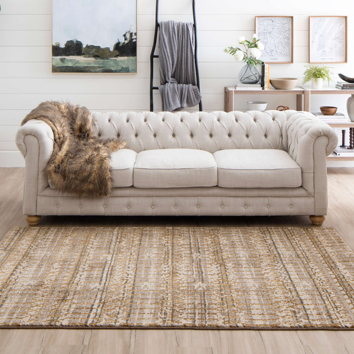 Karastan Cosmopolitan Flirt Brushed Gold Area Rug by Patina Vie
