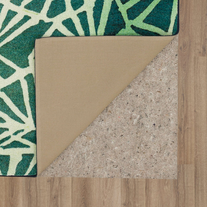 Technicolor Webbed Forest Green Area Rug