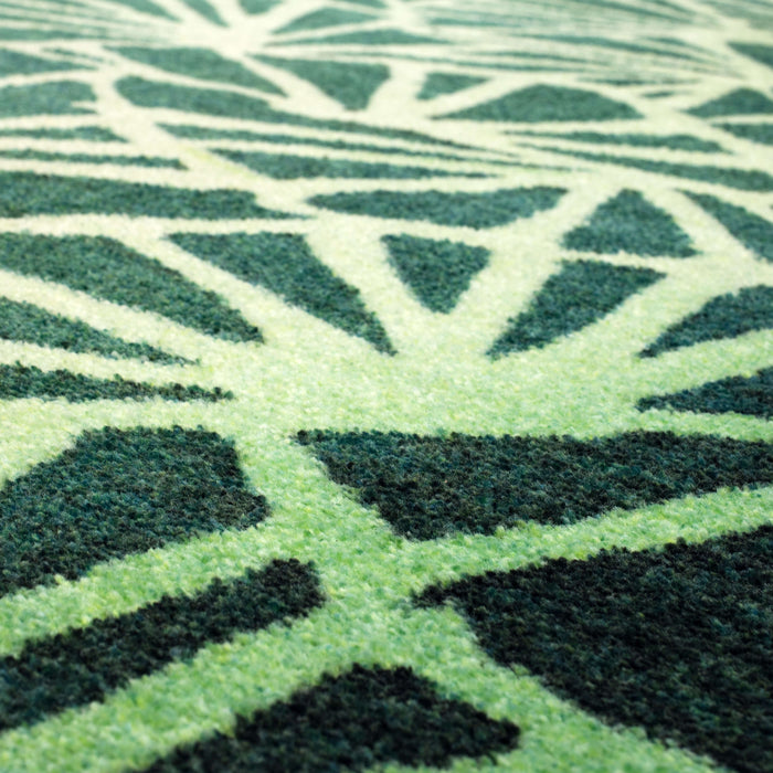 Technicolor Webbed Forest Green Area Rug