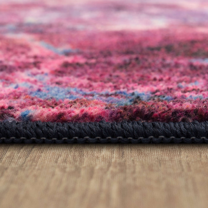 Technicolor Tiles Purple Area Rug