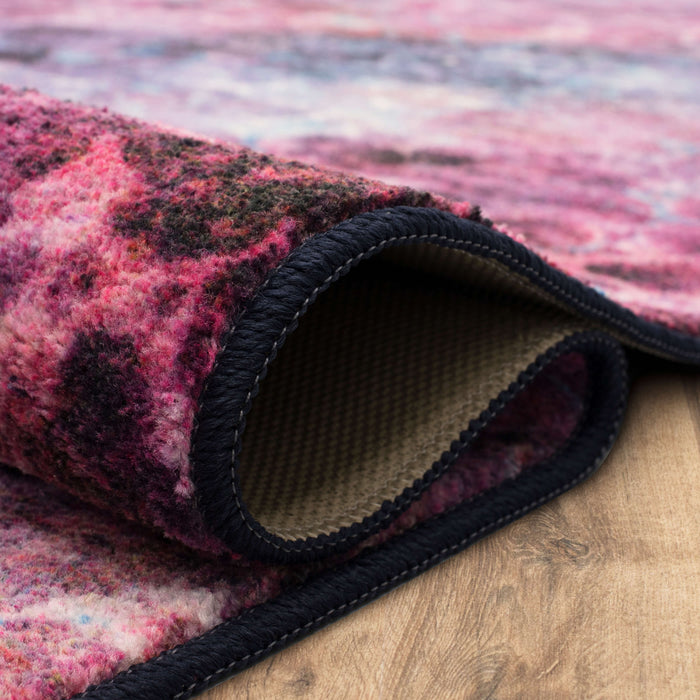 Technicolor Tiles Purple Area Rug