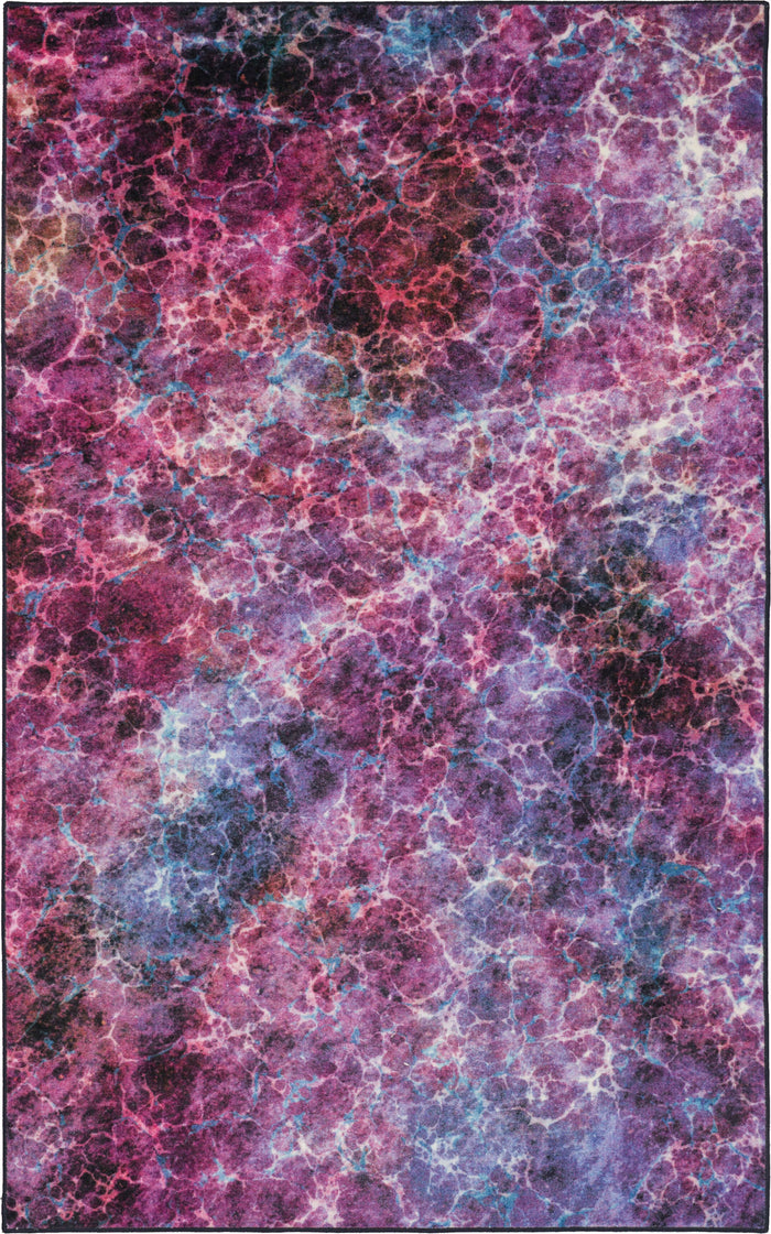 Technicolor Tiles Purple Area Rug