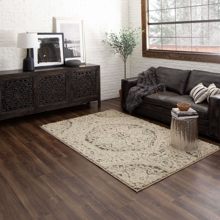 Chateau Sydney White & Gray Area Rug