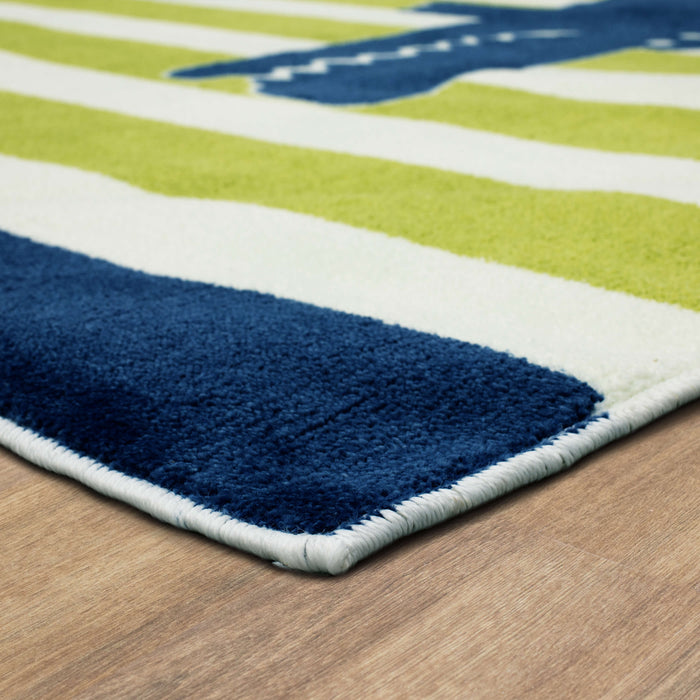 Technicolor Happy Alligator Multi Area Rug