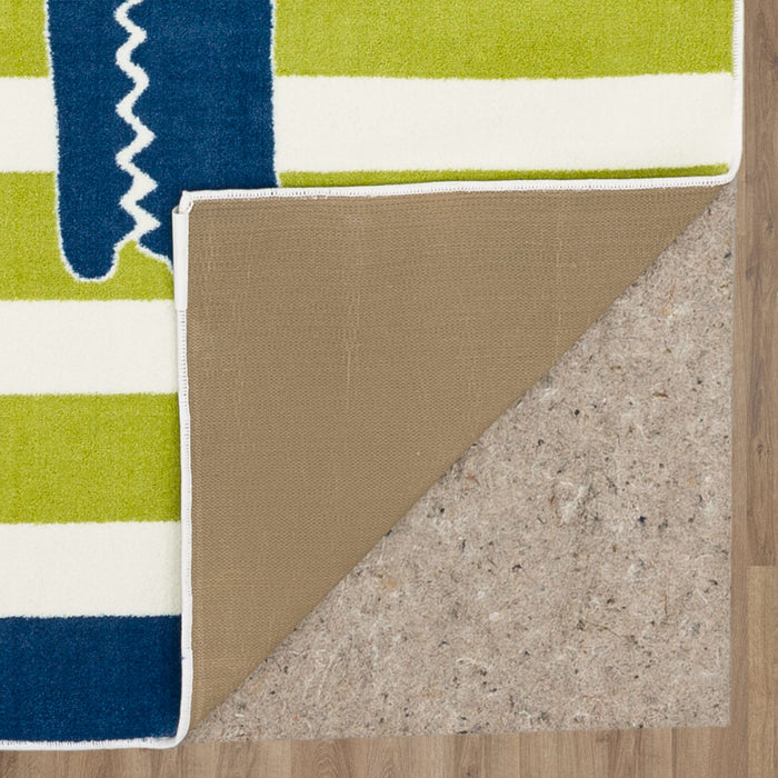 Technicolor Happy Alligator Multi Area Rug