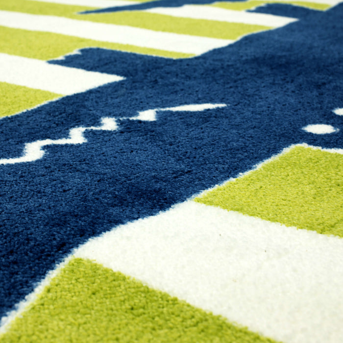 Technicolor Happy Alligator Multi Area Rug