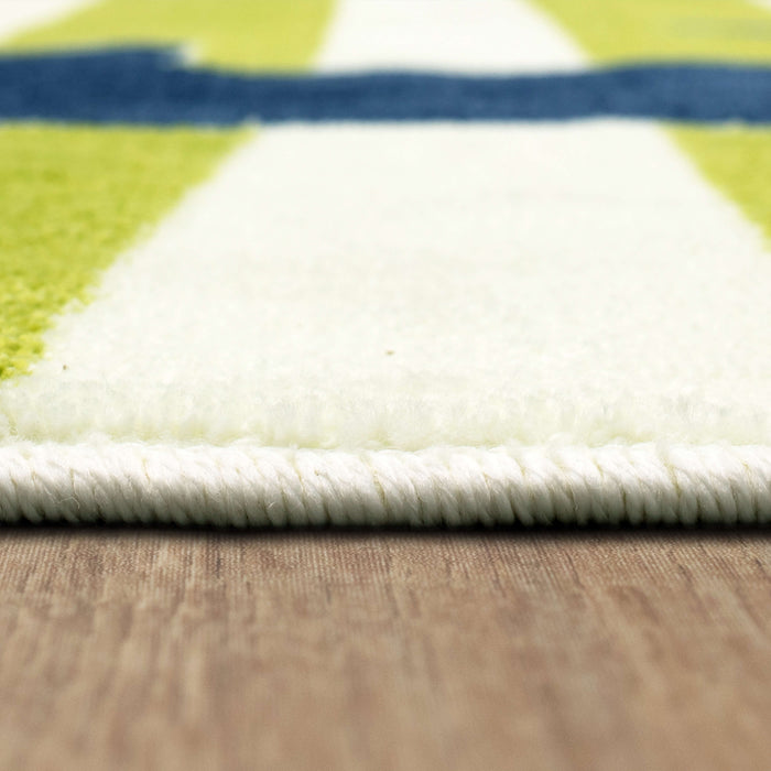 Technicolor Happy Alligator Multi Area Rug