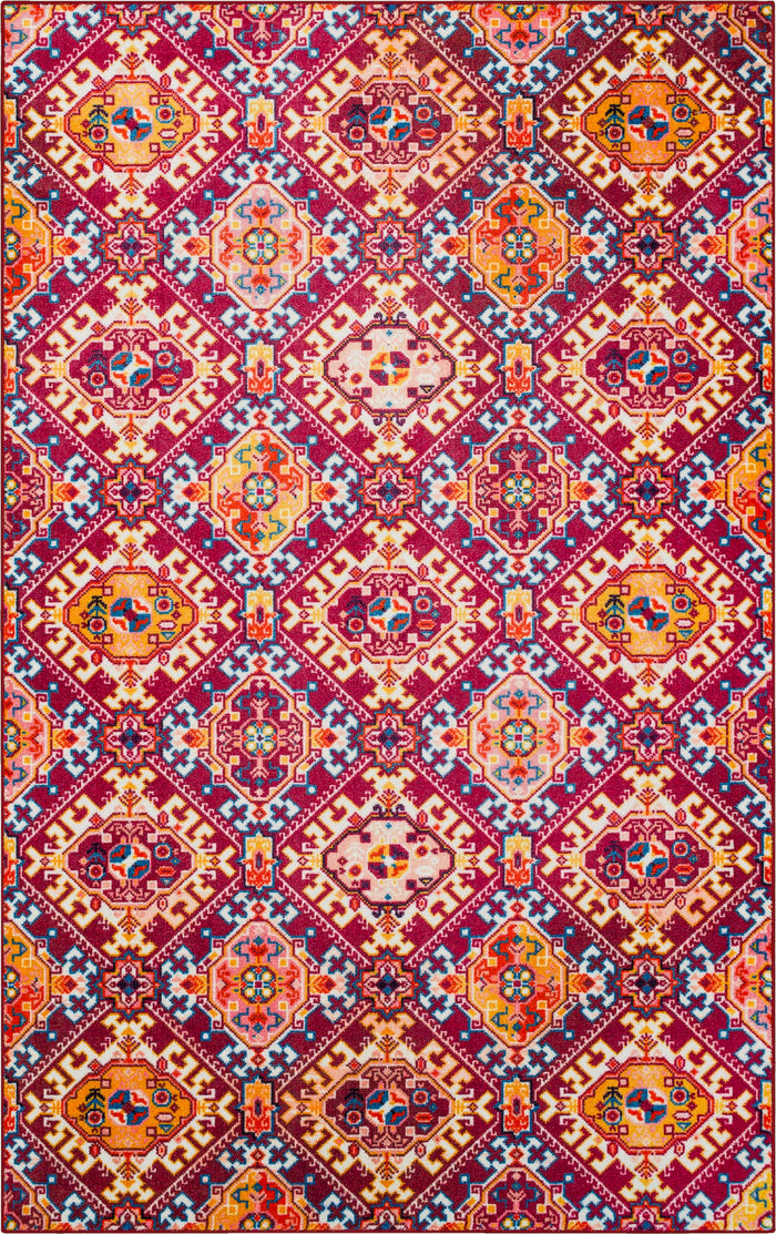 Technicolor Islands Pink & Gold Area Rug