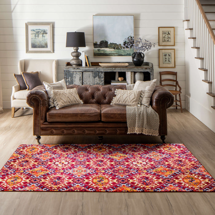 Technicolor Islands Pink & Gold Area Rug