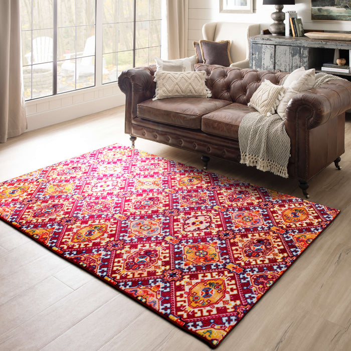 Technicolor Islands Pink & Gold Area Rug