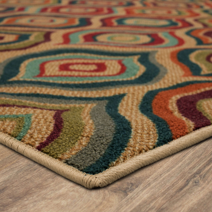 Hemingway Rochelle Brown & Orange Area Rug