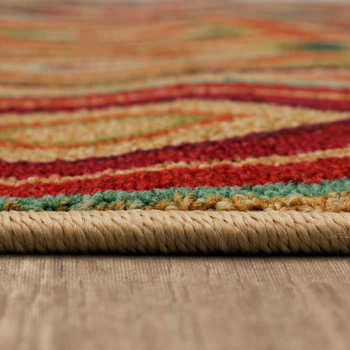Hemingway Rochelle Brown & Orange Area Rug