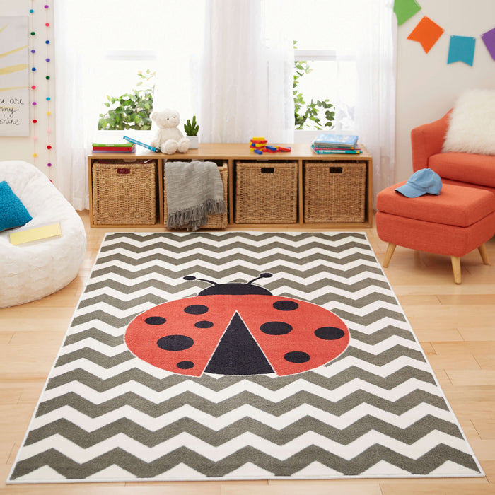 Technicolor Little Lady Bug Multi Area Rug
