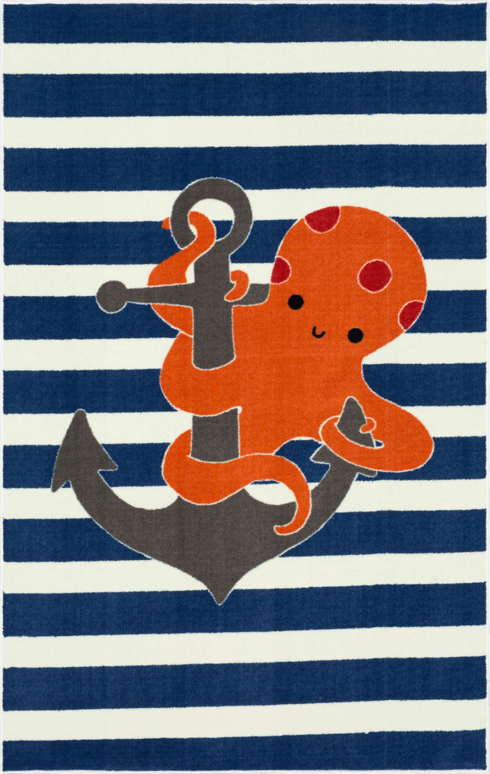 Technicolor Little Octopus Multi Area Rug