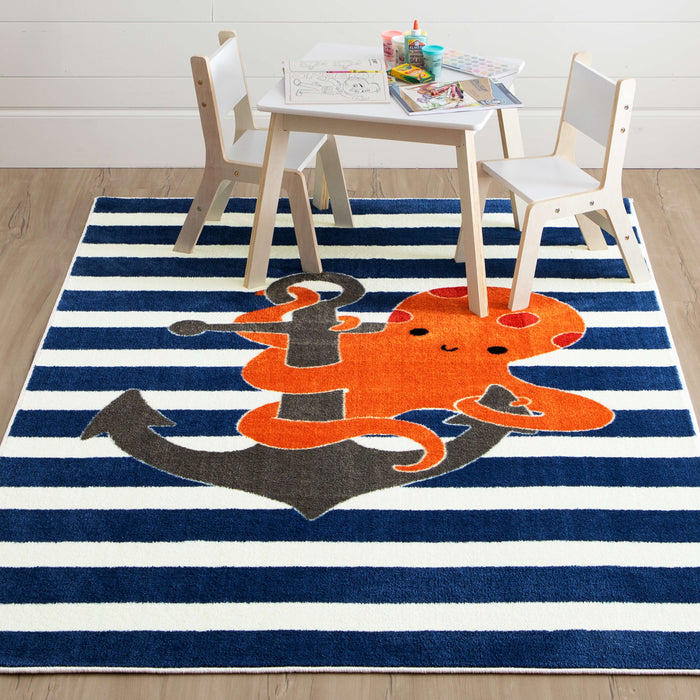 Technicolor Little Octopus Multi Area Rug